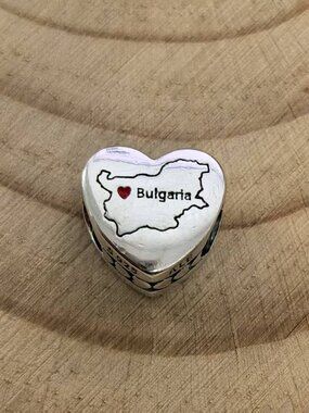 Pandora Bulgaria Exclusive Travel Heart Charm Pendant, S925 Silver Jewelry